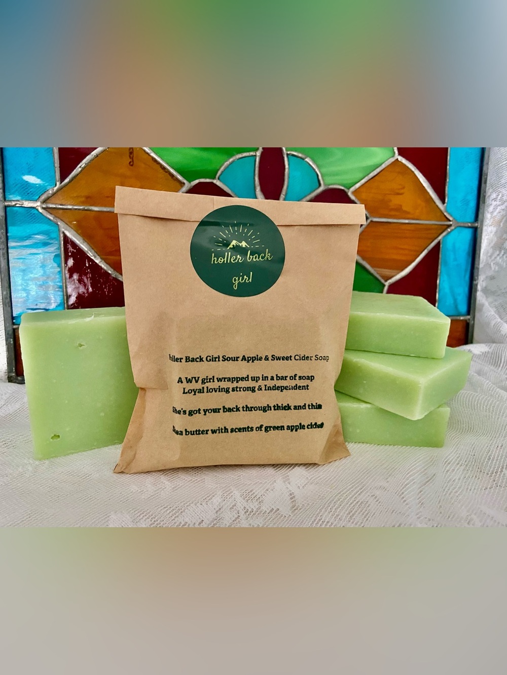 West Virginia Holler Back Girl Sour Apple & Sweet Cider Homemade Soap